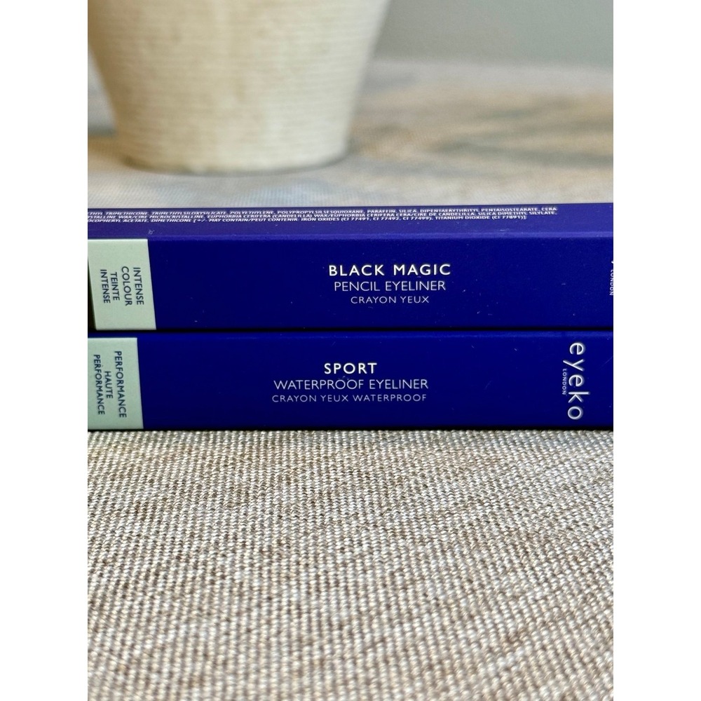NEW Eyeko Black Magic & Sport Waterproof Eyeliner Duo Bundle Black